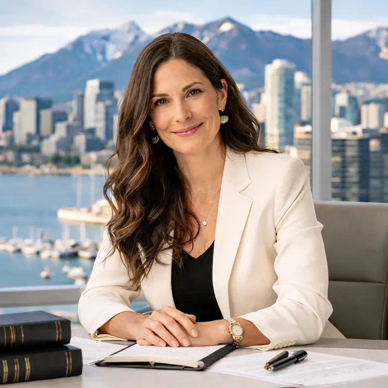 Attorney with the Vancouver skyline