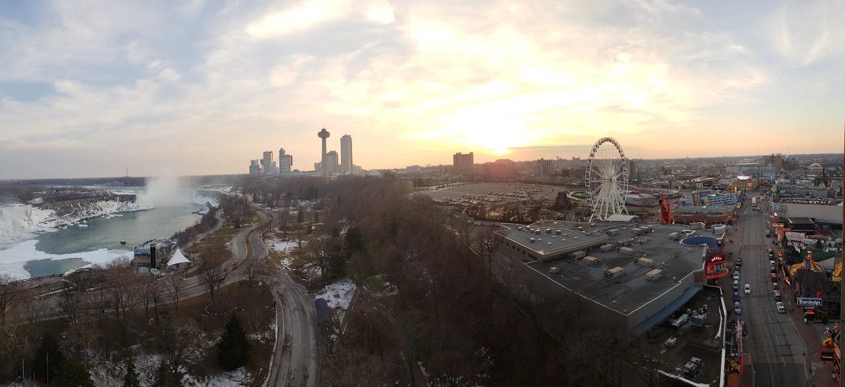 Aerial view of Niagara Falls, Ontario